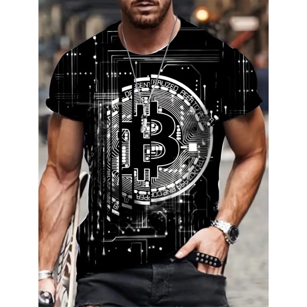 BNWT Isabelle LaRue Men's Bitcoin Graphic T-Shirt